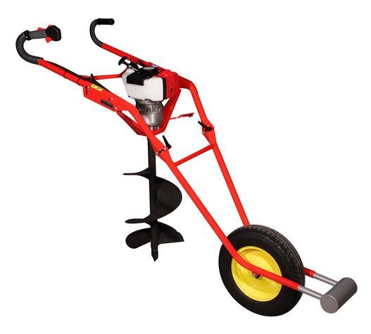 Tarière sur Brouette